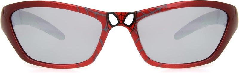 Foster Grant Marvel Boys Spider-Man Kids 21 Wrap Sunglasses, Metallic Red/Blue, 52 - Image 2